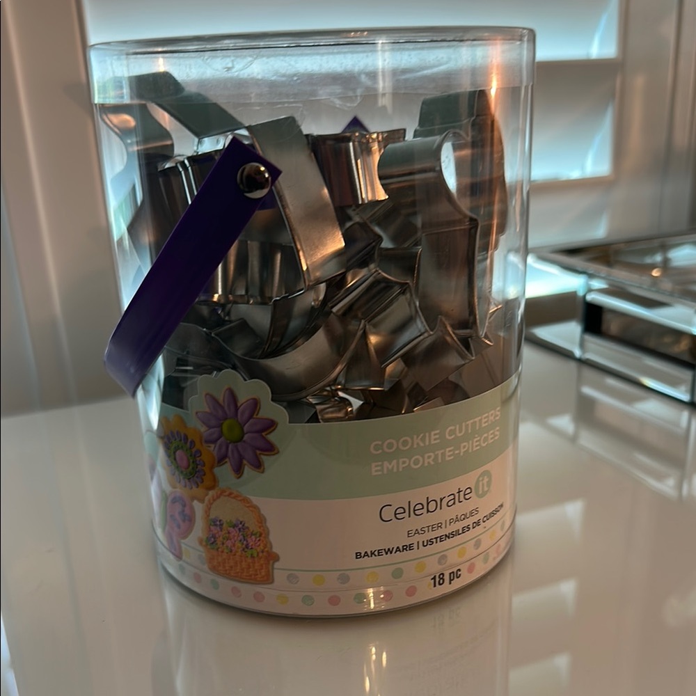Celebrate It Silver Easter Cookie Cutters Set NEW NEVER OPENED